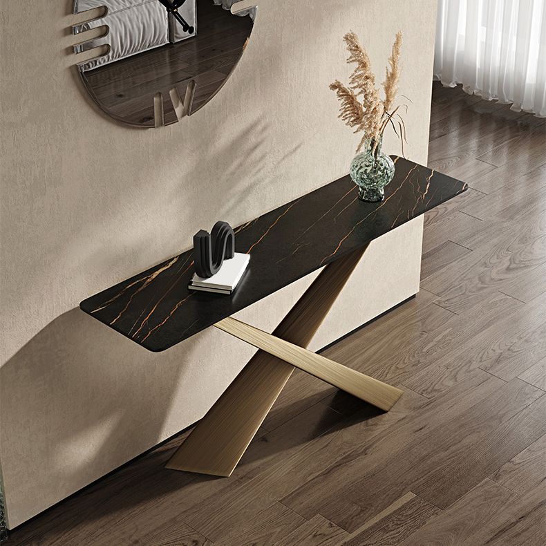 16 inch Wide Modern Console Table Rectangle Stone Sofa Console Table