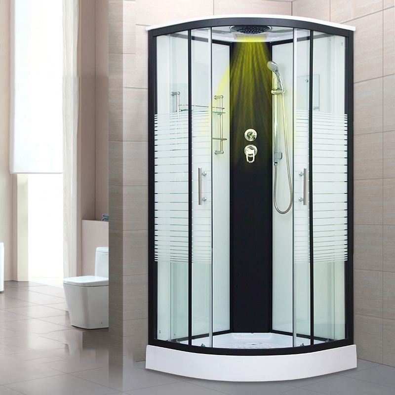 Tempered Glass Shower Stall Double Sliding Shower Stall with Header