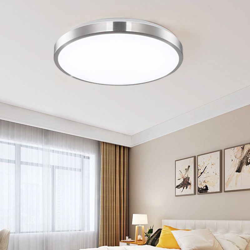 1-Light Round Flush Mount Ceiling Lighting Fixture Modern Style Acrylic Led Flush Light