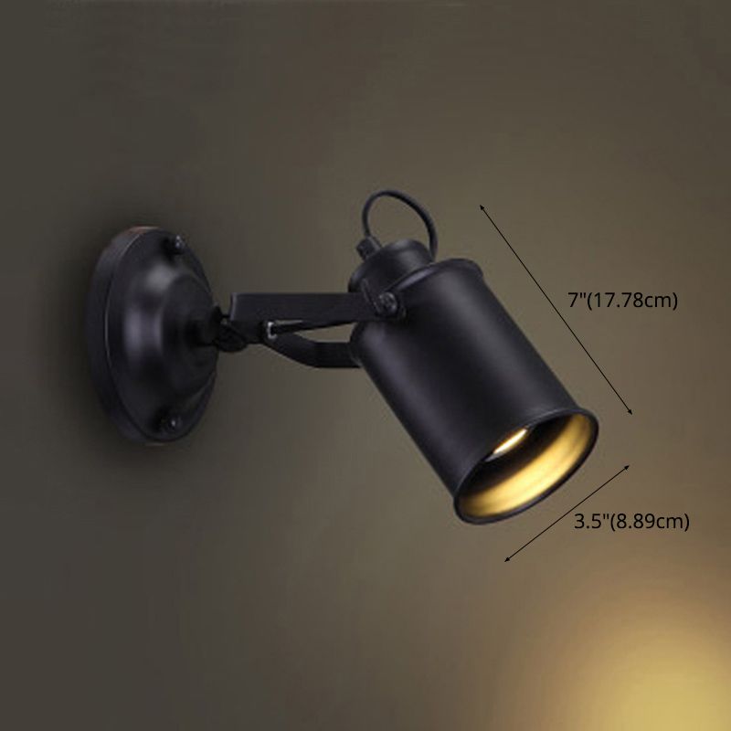 1-leichte Scheunenleuchte Leuchte Industrielle Schwarze Metall-Wandleuchten