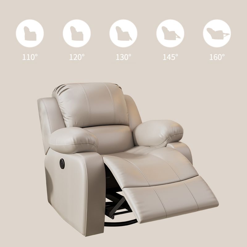 Metal Frame Standard Recliner Faux Leather  Recliner Chair with Lumbar