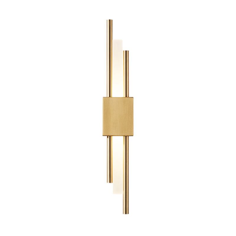 Postmodern Style Unique Shade Wall Sconce Copper 2 Light Sconces for Living Room