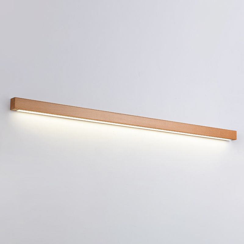 Modern Minimalist Style Linear Wall Mounted Light Fixture Wood Wall Light Sconces for Living Room