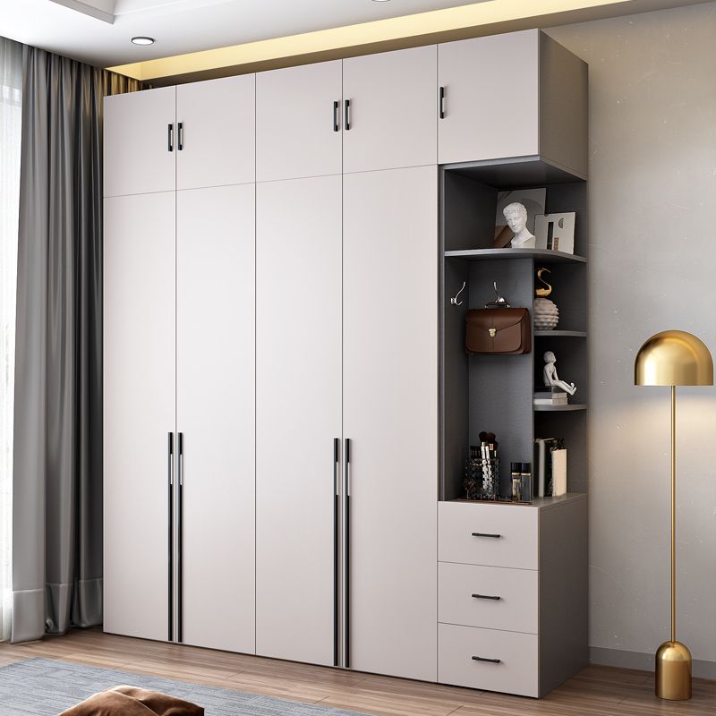 Contemporary Wooden Wardrobe Soft Close Door Wardrobe Closet