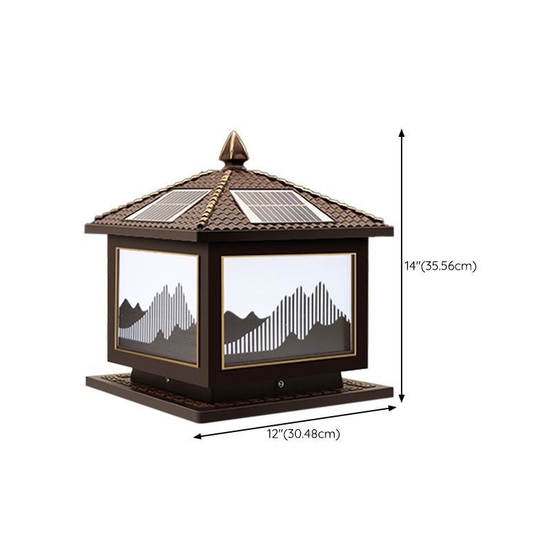 Modern LED Pillar Lamp Creative Solar Lighting Fixture for Garden