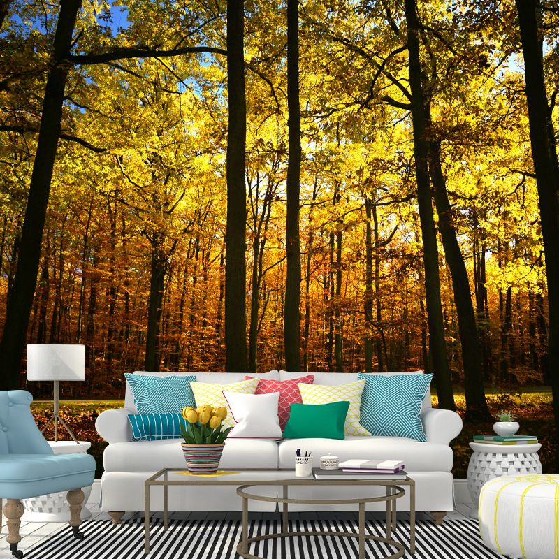 Modern Forest Scenery Mural for Sitting Room Home Decoration, Moisture-Resistant