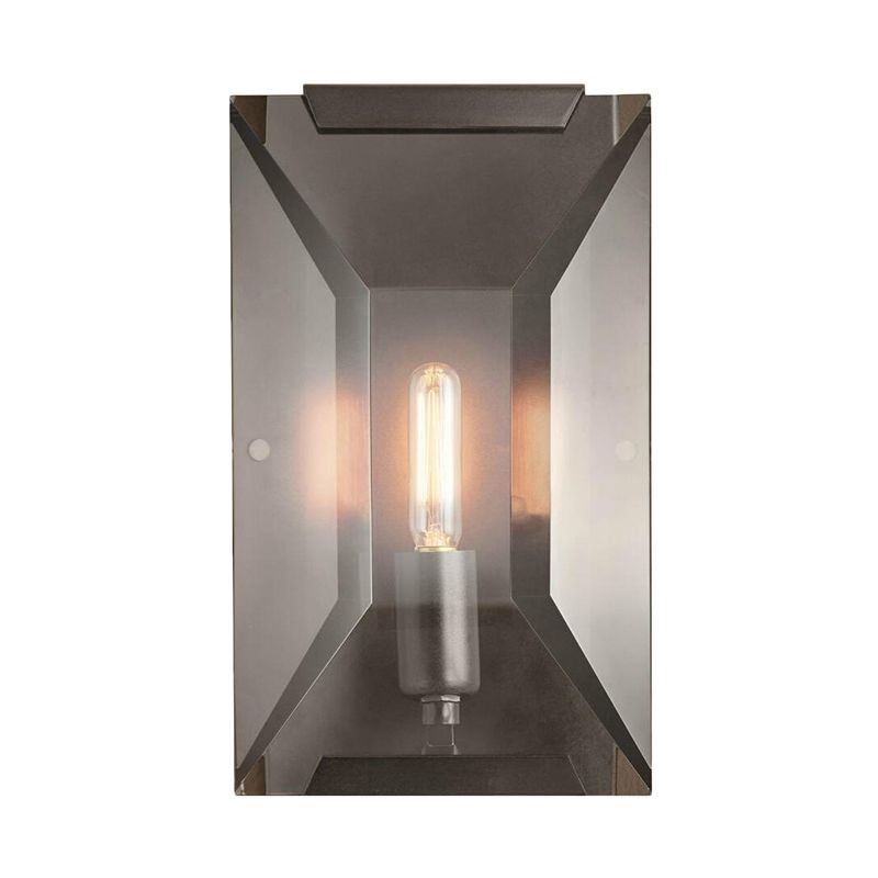 Langwerpige SCONCE LIMMTE MODERE KRISTAL RECHTANGANGANGANTAND 1 KOPPACTOR WANDELE MOETEN LAMP IN ZWART