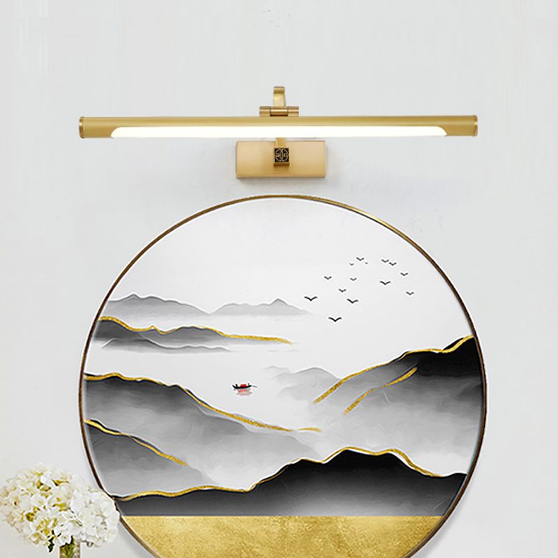 Modernisme verstelbare ijdelheid licht metalen spiegelkast LED wandlamp met lineaire acrylschaduw