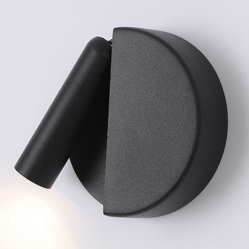 Modern Style Wall Lamp Metal 1 Light Sconces in Black for Bedroom