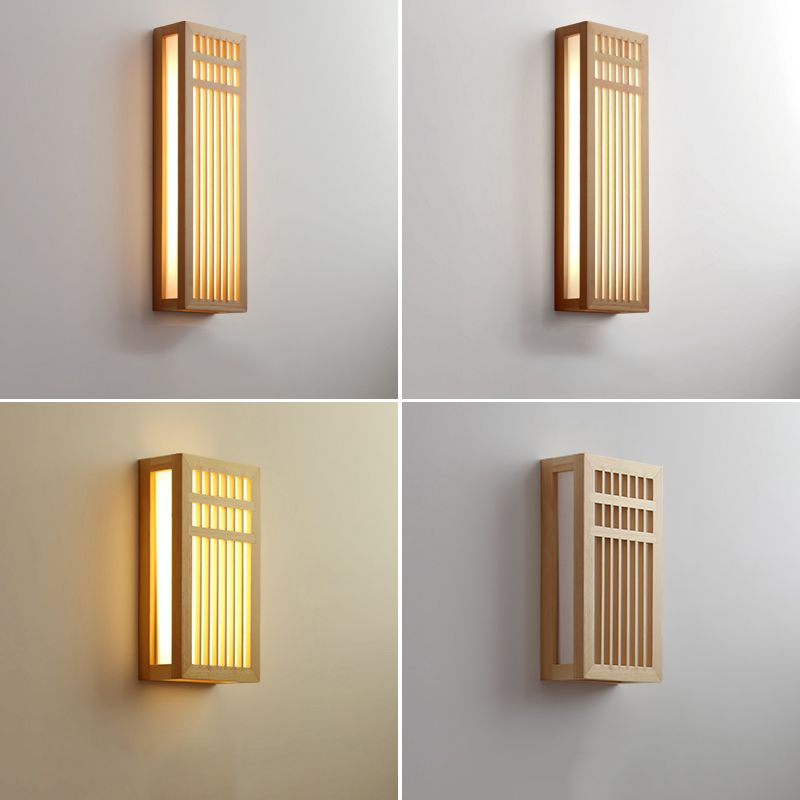 Modern Style Wall Light Fixture Simple Wooden Wall Light Sconce for Bedroom