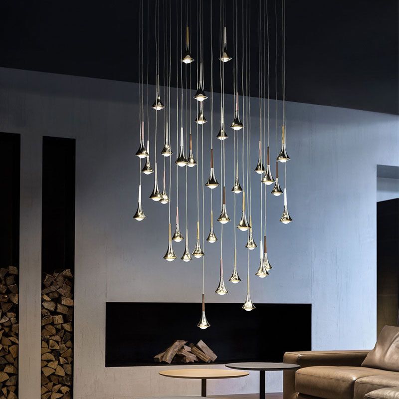 Raindrop LED Pendant Light Minimalist Aesthetic Acrylic Dining Room Suspension Lamp
