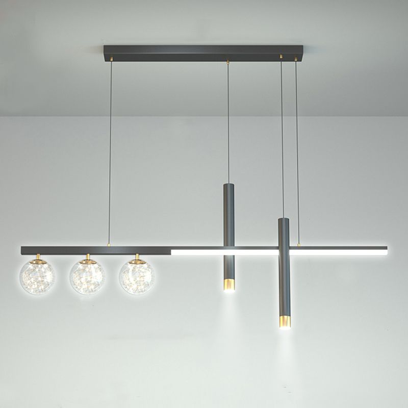 Modern Pendant Chandelier Geometric Island Lighting Fixtures Metal Chandelier for Dining Room
