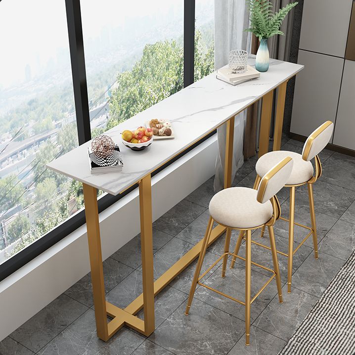 Glam Indoor Bar Stool and Table Set 1/2/3 Pieces White Table and Stool Set