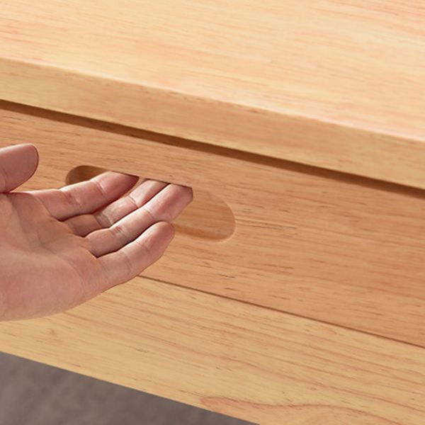 Solid Wood Dining Table Modern Extendable Furniture with 4 Legs for Home