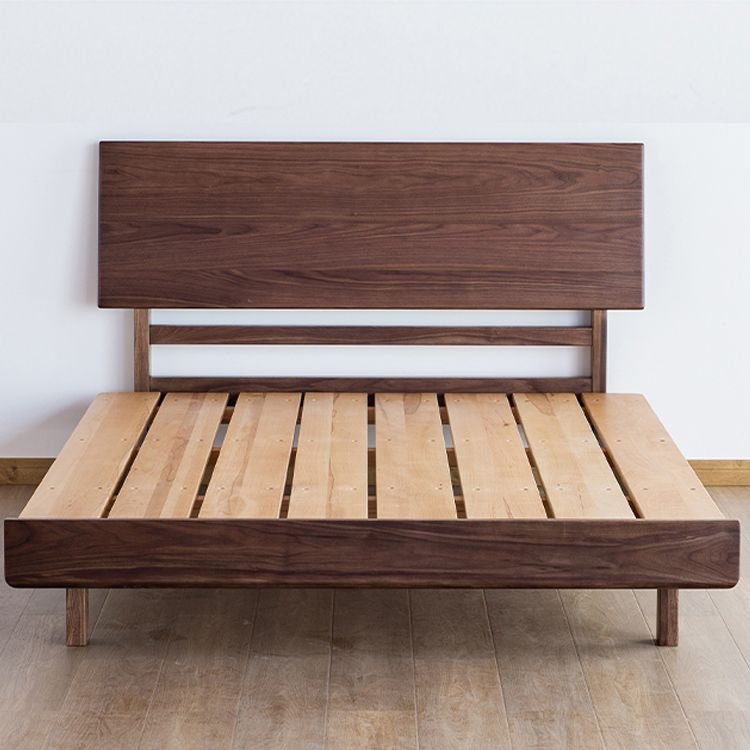 Mid-Century Modern Standard Bed Headboard Bed Frame with Legs
