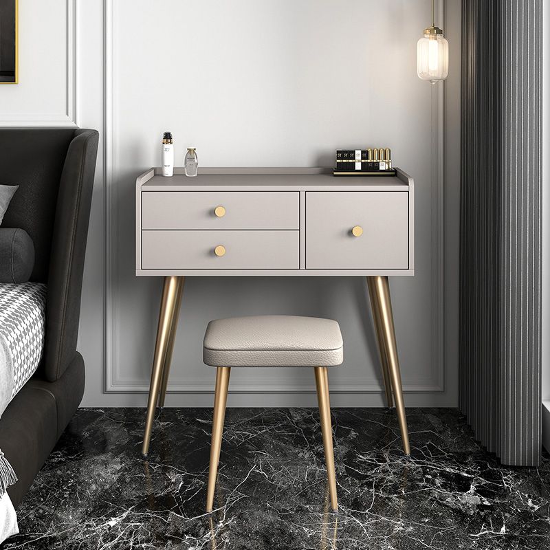 Contemporary Vanity Dressing Table 3 Drawer 30.7" Tall Makeup Vanity Desk Table