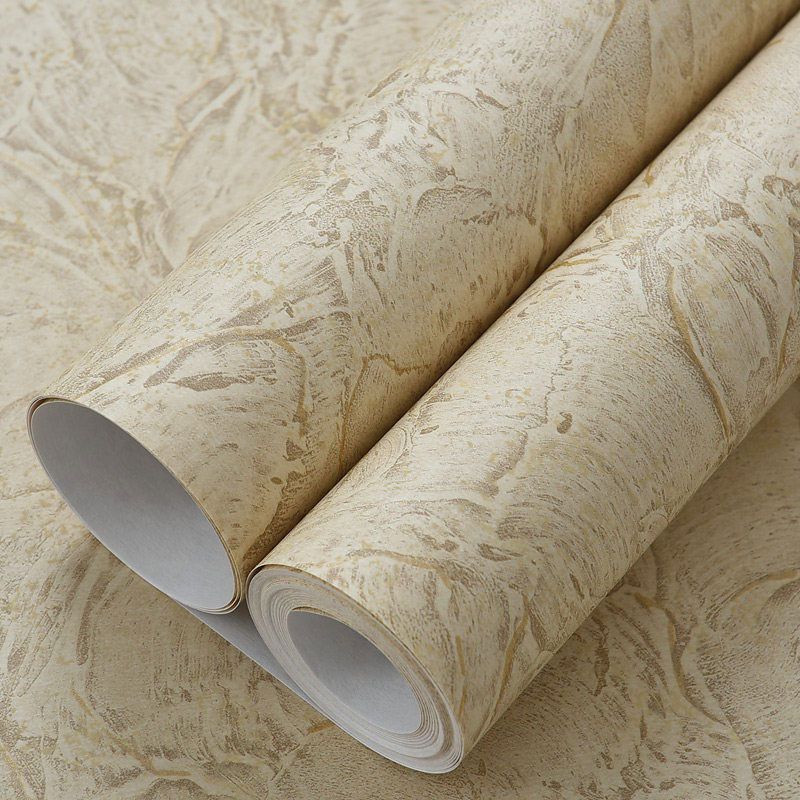 Neutral Color Textured Wall Decor Moisture-Resistant Wallpaper Roll for Bedroom, Non-Pasted