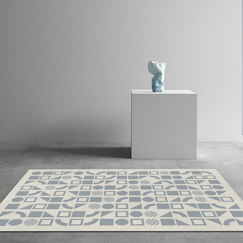 Contemporary Area Rug Geometric Pattern Rug Polyester Stain Resistant Carpet for Living Room