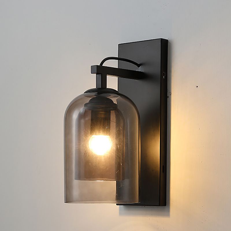 Modern Style Glass Shade Mount Lighting Simplicity Wall Sconce for Living Room