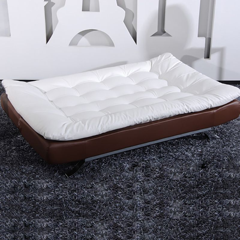 Armless Sofa Chaise Square Seating Settee for Living Room Bonus Room