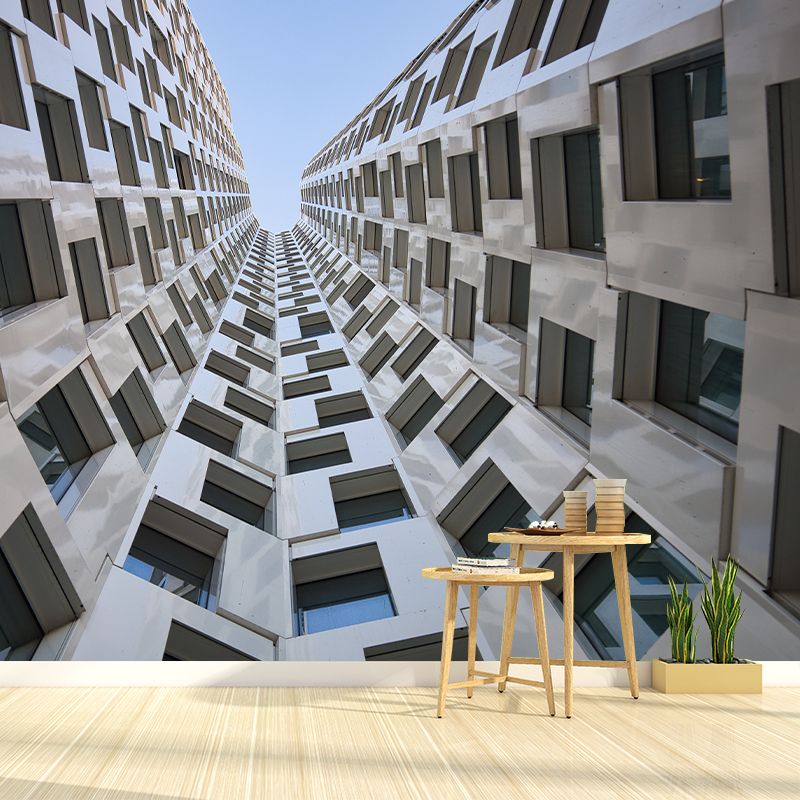 Urban Architecture Mural Wallpaper Moisture Resistant Wall Decor for Guest Room Decor