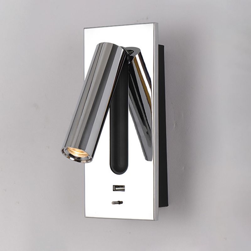 Lampada montata a parete a parete a parete in metallo contemporaneo per la lampada di lettura del letto per camera da letto