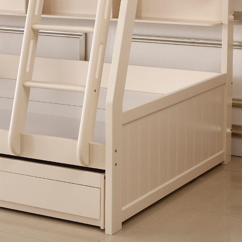 Solid Color Wood Bunk Bed Modern No Distressing Mattress Included Bunk Bed