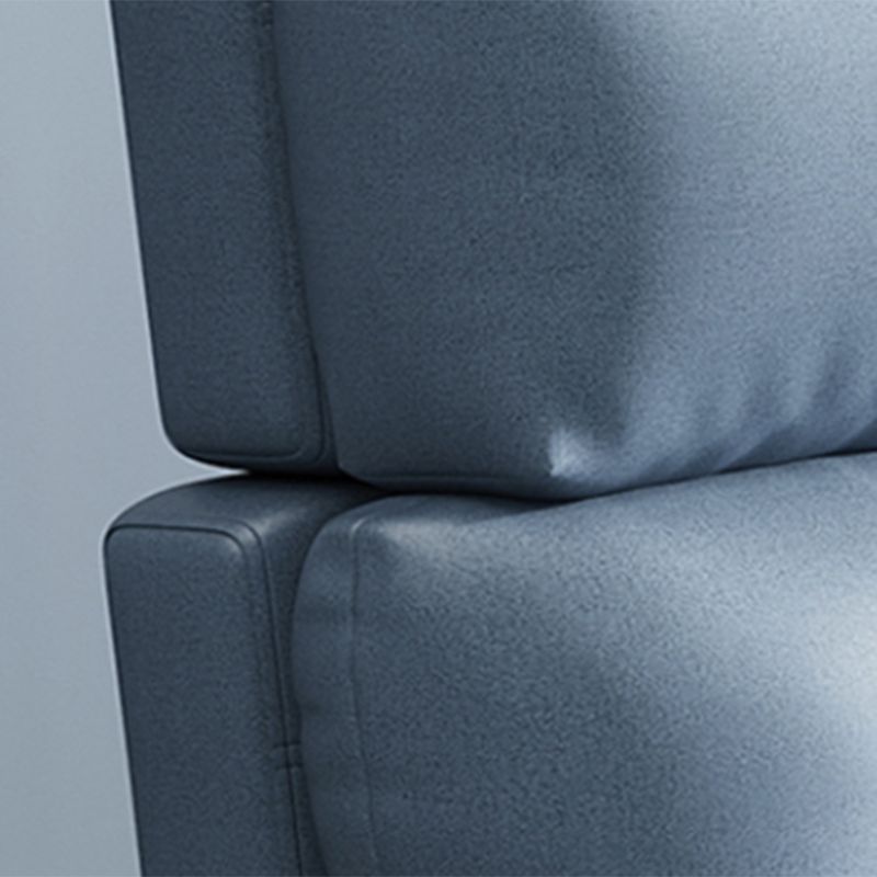Contemporary Bonded Leather Tufted Cushions with Ottoman Lounge Accent Chair