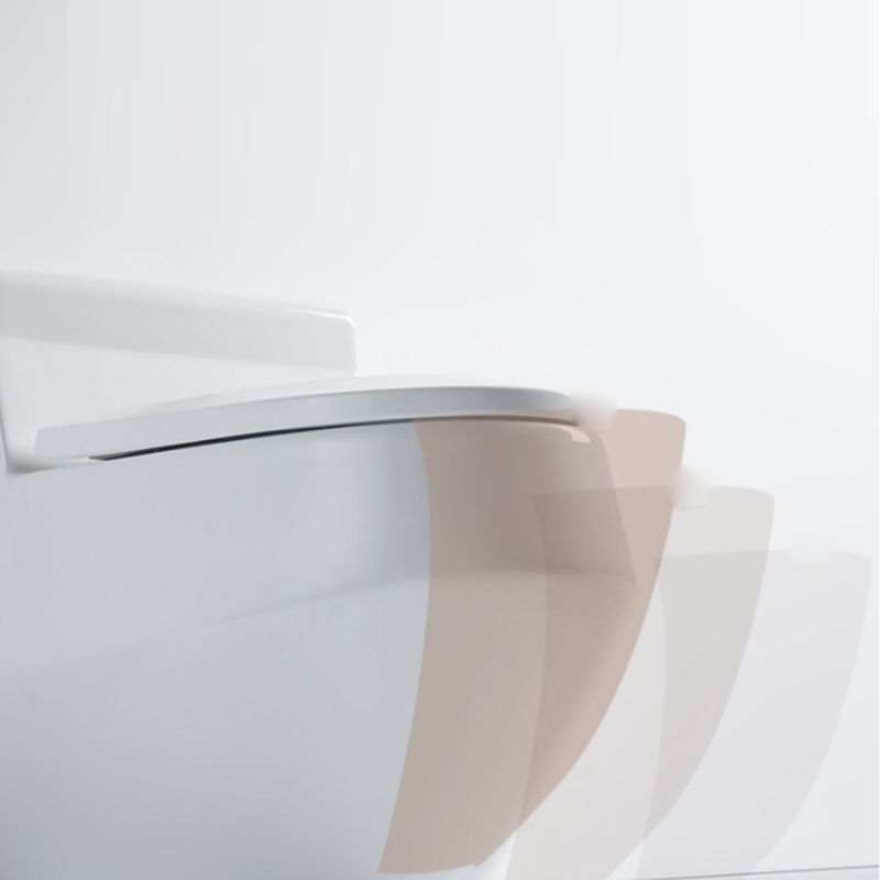 Contemporary Ceramic White Toilet Bowl Floor Mounted Urine Toilet with Seat for Washroom