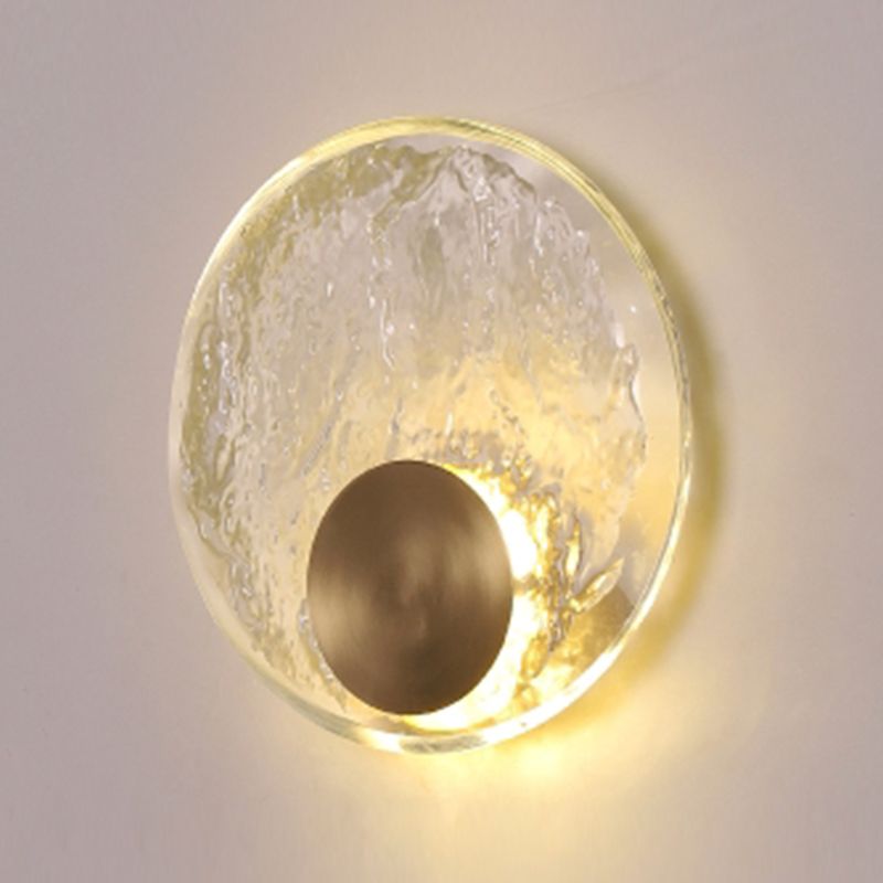 Modernism Crystal Shade Wall Lighting 1-Light Wall Mount Light for Foyer