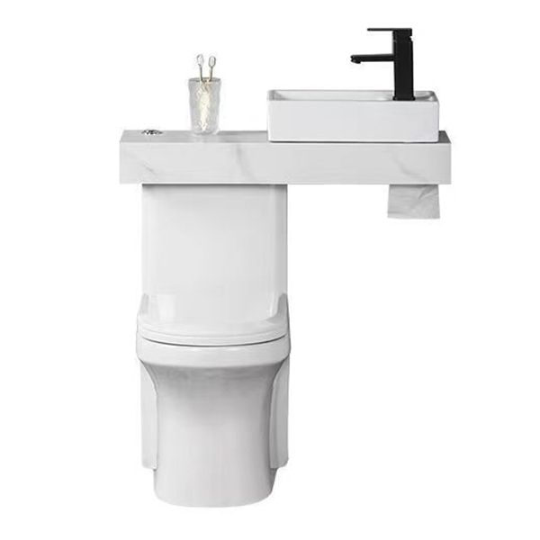 Contemporary Flush Toilet Floor Mount One-Piece Toilet Urine Toilet
