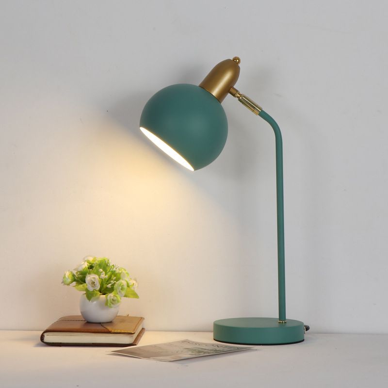 Éclairage de table de dôme métallique Macaron 1 tête de lecture réglable lampe de livre pour chambre à coucher