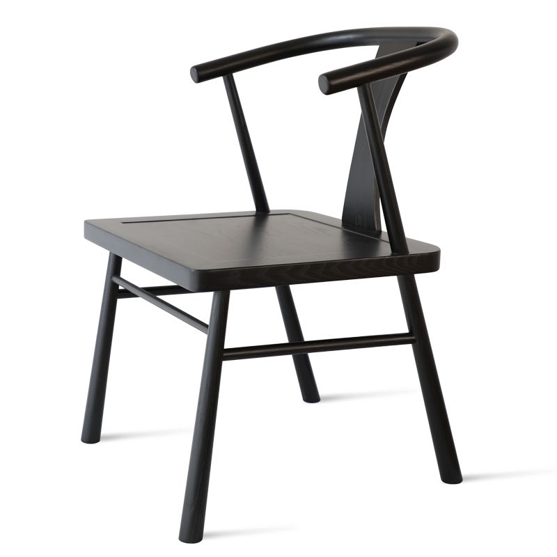 Silla de estilo tradicional, sillas sin brazos con patas de madera para cocina