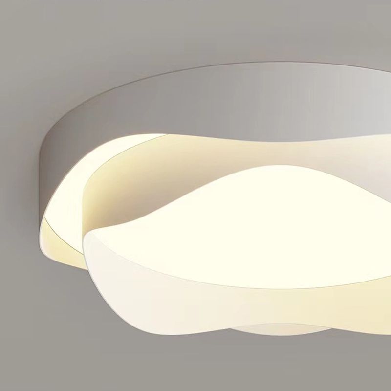Modern Ceiling Light White LED Ceiling Mount Lamp with Acrylic Shade for Bedroom