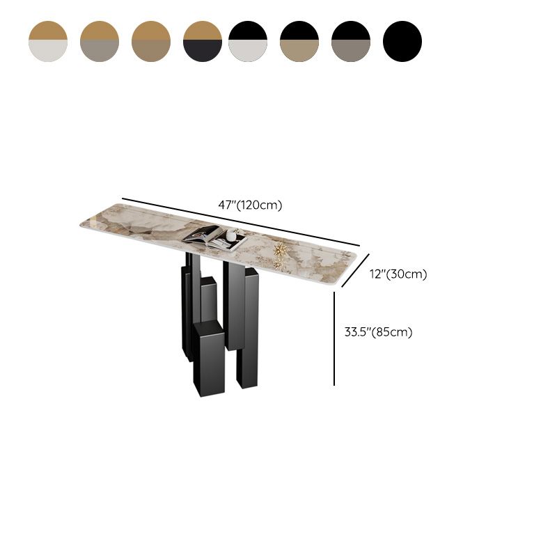 Modern Rectangle Console Accent Table Scratch Resistant Console Sofa Table