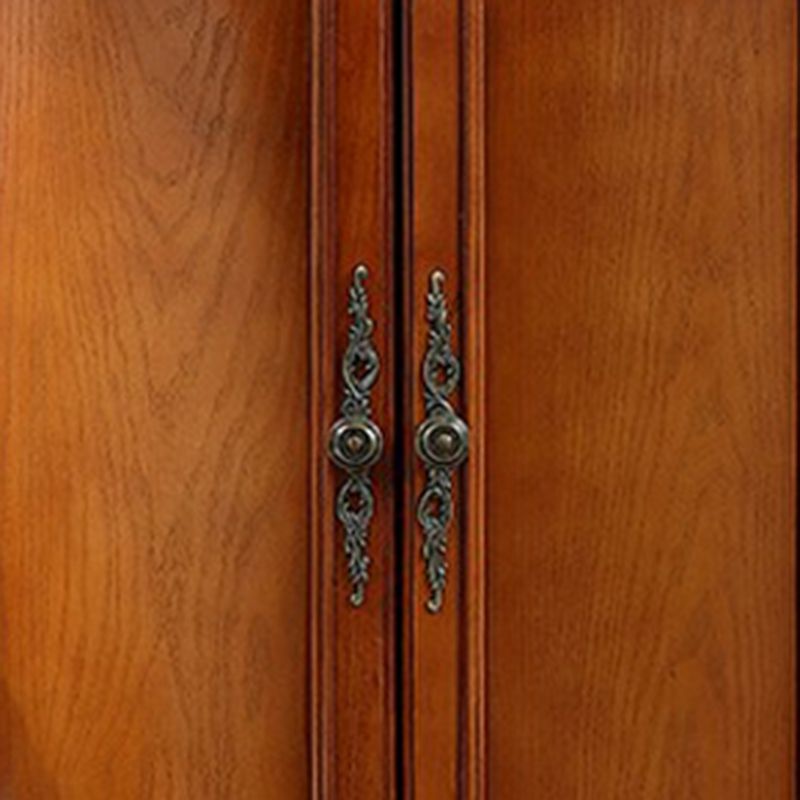 38.58"/47.24" Tall Brown Corner Cabinet , Wooden Storage Cabinet