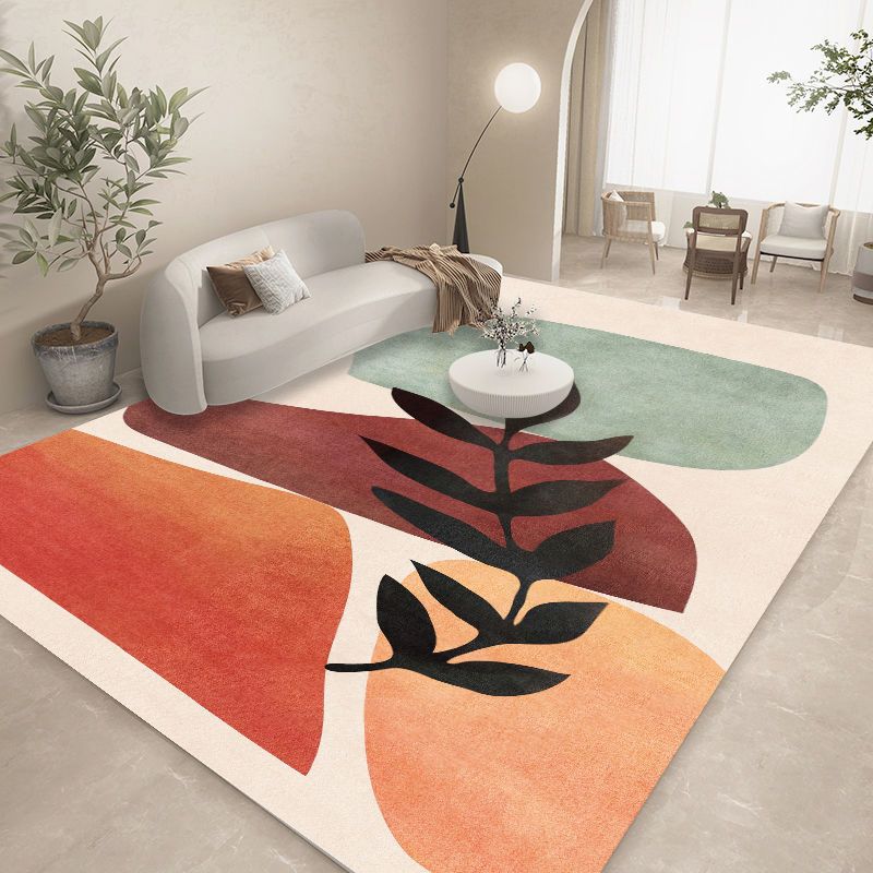 Tapis de bloc de couleur tapis intérieur tapis de géométrie nordique