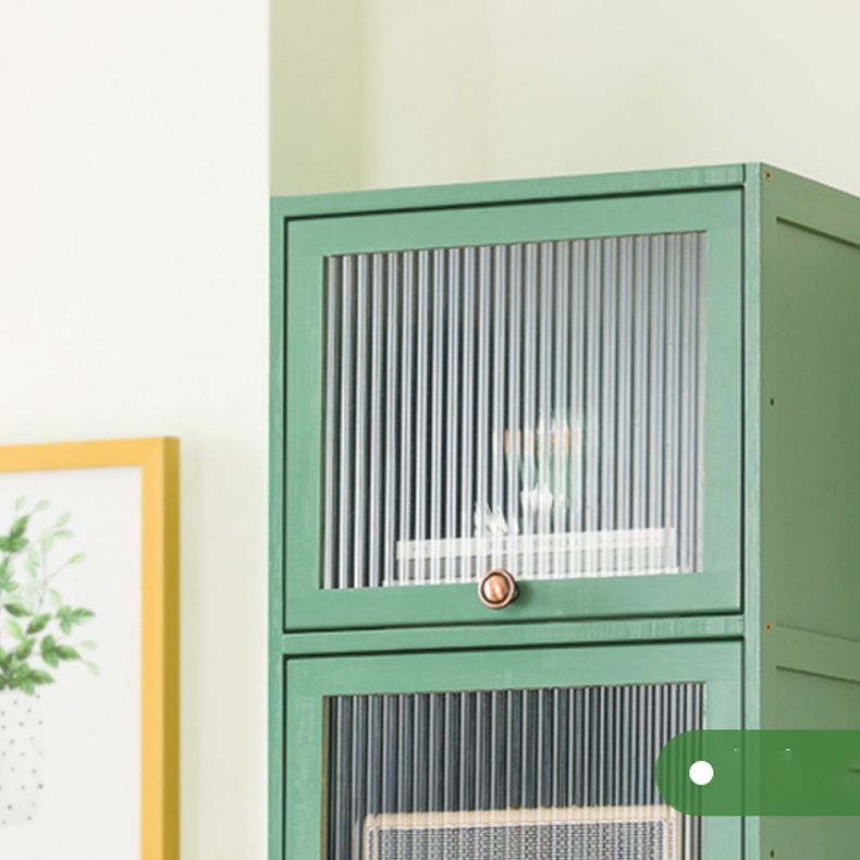 Mid-Century Modern Accent Cabinet Rectangle Straight Legs Storage Cabinet