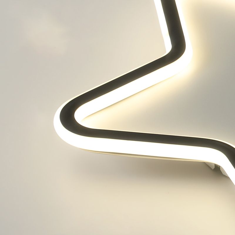 Frosted Aluminium LED Flush Mount in Modern Creative Style Silicone Starry Ceiling Light for Bedroom