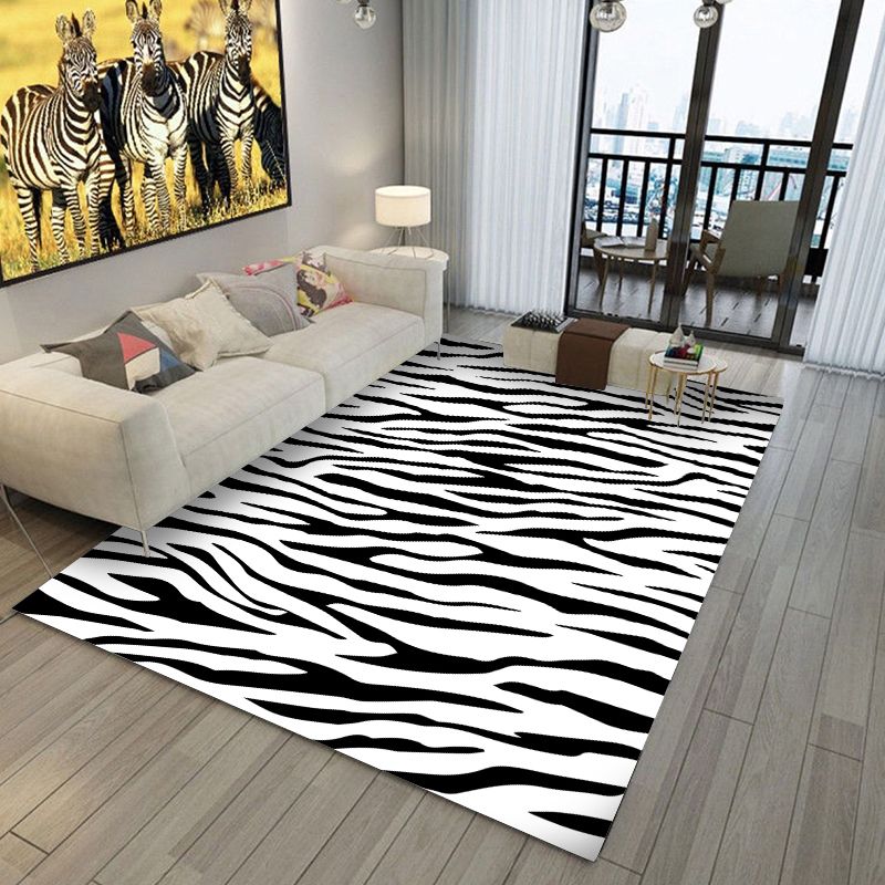 Natural Leopard Printed Rug Polyester Indoor Carpet Non-Slip Backing Area Carpet for Living Room