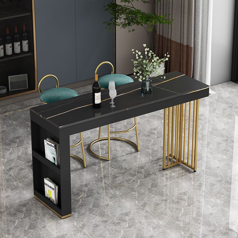 1/3 Pieces Bar Stool and Table Set Faux Marble Contemporary Faux Marble