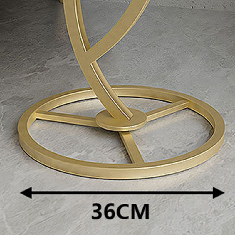 Round Slate Side Table Modern Minimalist Side Table for Living Room