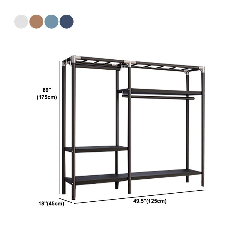 Contemporary Style Wardrobe 1 Door Steel Wardrobe Closet for Home