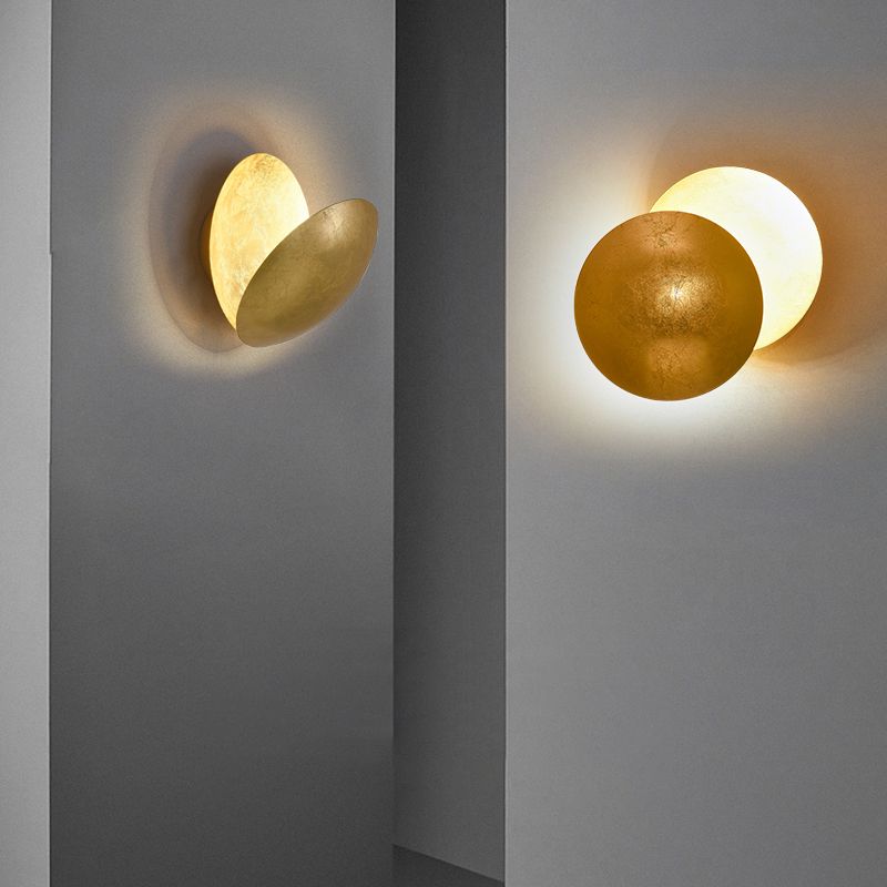 Nordische Metallwandleuchten leichte runde Formwandlicht für Wohnzimmer