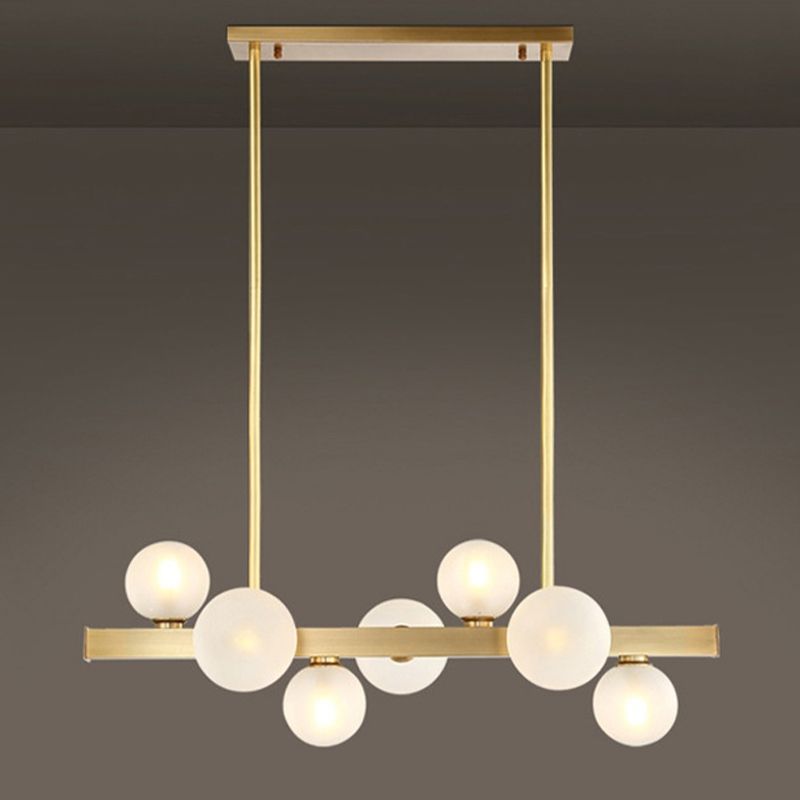 Simplicity Linear Hanging Pendant Lights Glass Pendant Light Fixtures in Gold