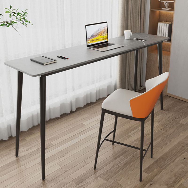 Modern Rectangle Stone Counter Table 1/2/3 Pieces Bar Table Set for Cafe