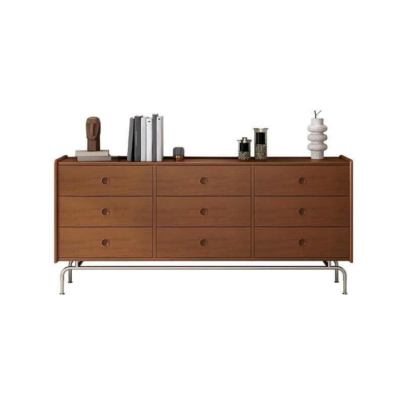 Modern Storage Chest Dresser Solid Wood Dresser with 5/6/9 Drawers