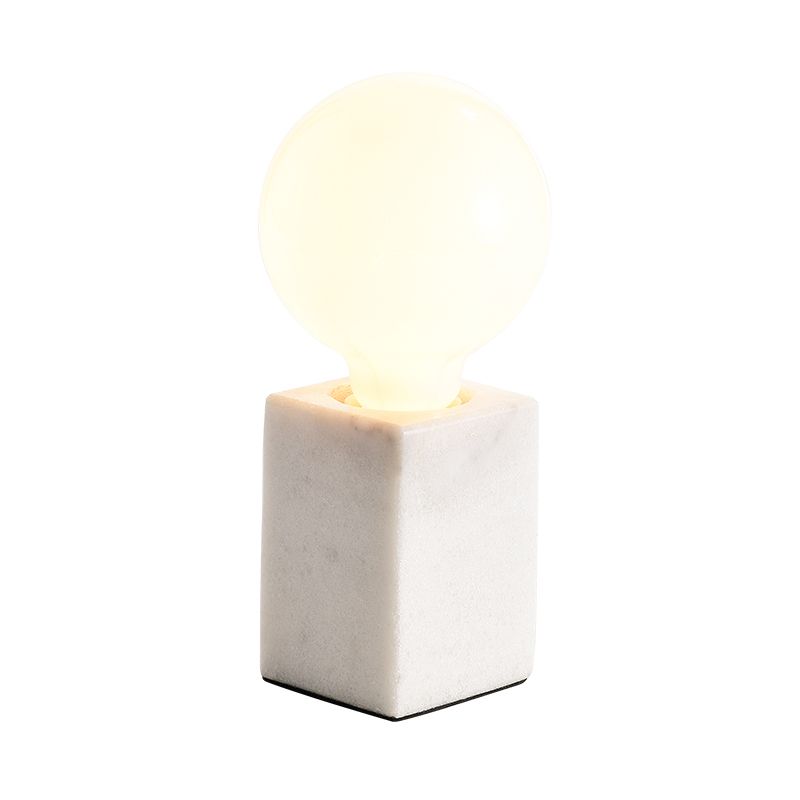 Schwarz/Weiß Finish Quader kleiner Schreibtisch Licht minimalist 1 Kopfstein Nachttischlampe für Bett