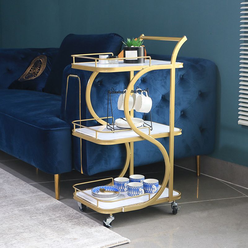 Modern Style Metal Prep Table Rolling Prep Table for Home Use
