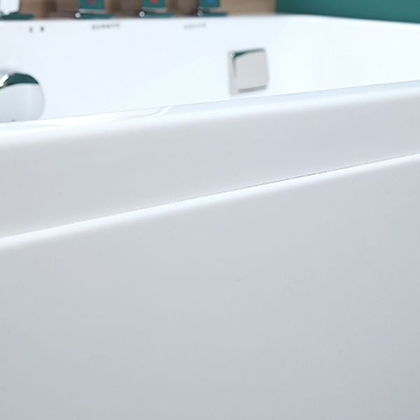 Soaking Bathtub Antique Finish Rectangular Back to Wall Bath